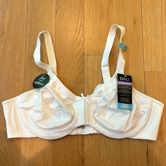 Bali Classic Support Bra White Cool Comfort NWT Size 40C - Picture 3 of 6